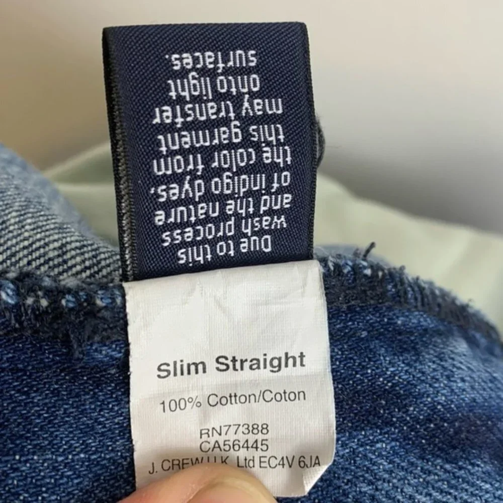 J. Crew Medium Wash Slim Straight Jeans
